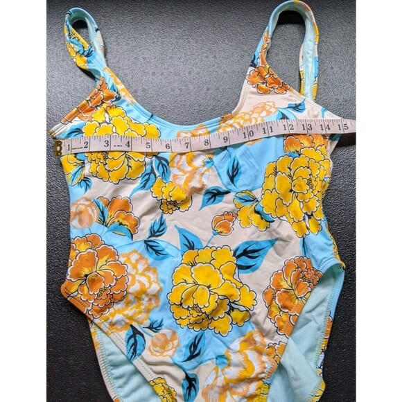 The Bikini Lab Yellow and Blue Floral One Piece - Picture 4 of 13